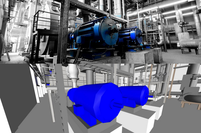 3D-Modell Pumpenanlage